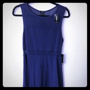NWT Express M Navy Skater Dress